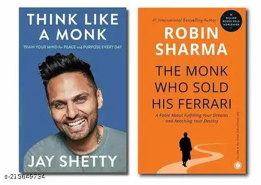 THINK LIKE A MONK BY JAY SHETTY +  THE MONK WHO SOLD HIS FERRARI BY ROBIN SHARMA