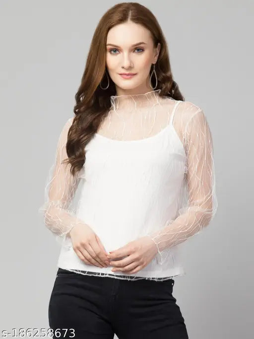 Trendy Stylish Mesh Top