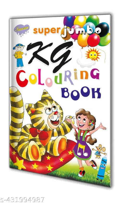 Super Jumbo KG Colouring Book for kids : Colouring activity books  children colouring book  Educational Kindergarten Colouring Book.