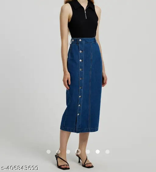 Woman High waist Denim Skirt