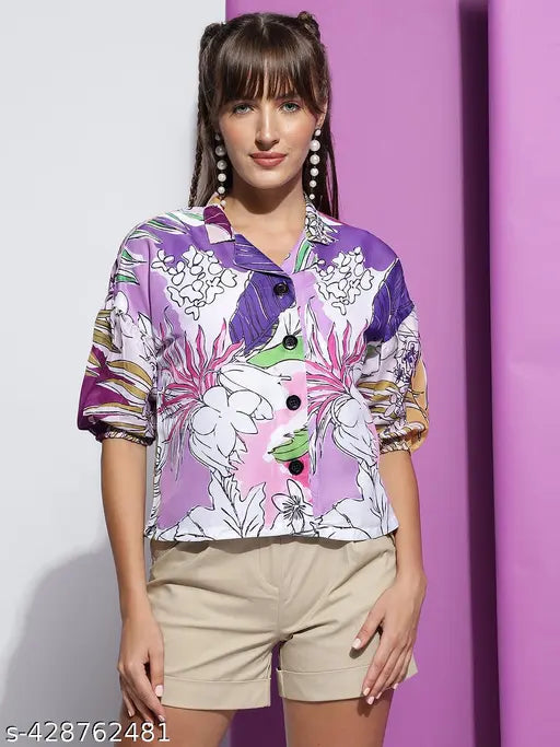 Women's Tropical Printed New Trendy Shirt
