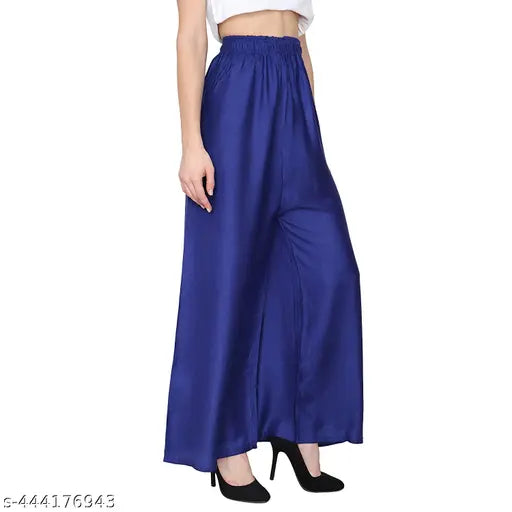 HF plain blue palazzo