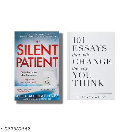 SILENT PATIENT BY ALEX MICHAELIDES + 101 ESSAYS THAT WILL CHANGE THE WAY YOU THINK BY BRIANNA WIEST