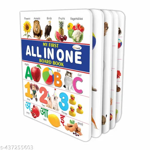 Children's educational board book collection : MY FIRST ALL IN ONE BOARD BOOK Learning book for preschoolers  Educational picture books for toddlers