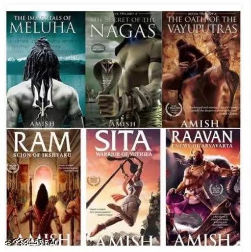 Ramchandra Series -Ram  Ravan  Sita +Shiva Triology- Vayuputras  Nagas  Meluha : (Set Of 6 Books) by Amish Tripathi - 1 January 2015 (Paperback  Amish Tripathi)
