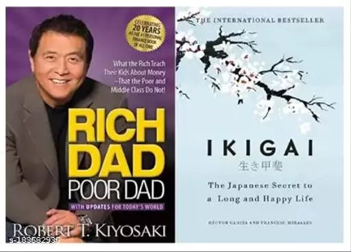 Ikigai+rich Dad Poor Dad Combo Set Paperback  (Paperback  ROBERT T.KIYOSAKI)
