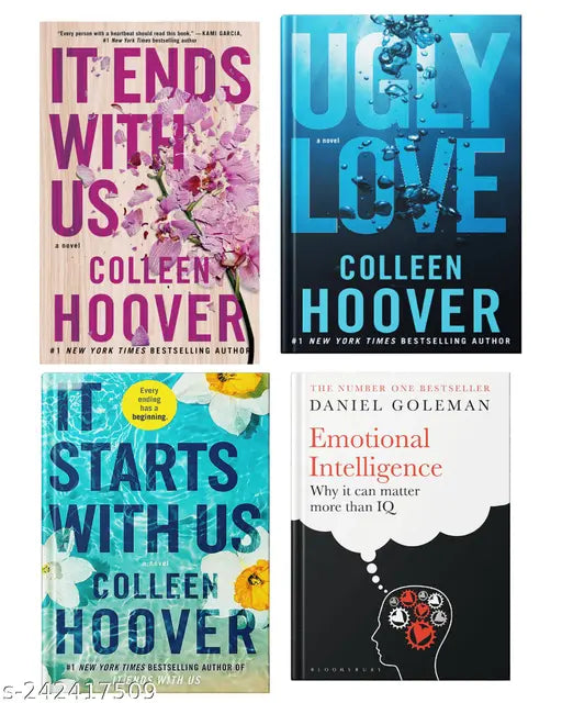 IT END WITH US BY COLLEEN HOOVER  + IT STARTS WITH US BY COLLEEN HOOVER  + UGLY LOVE   BY COLLEEN HOOVER  + EMOTIONAL INTELLIGENCE  BY DANIEL GOLEMAN