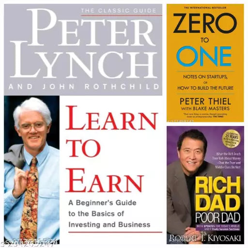 Best Begning To Investing Guide Book Learn To Earn+Zero To One+Rich Dad Poor Dad English Paperback Books
