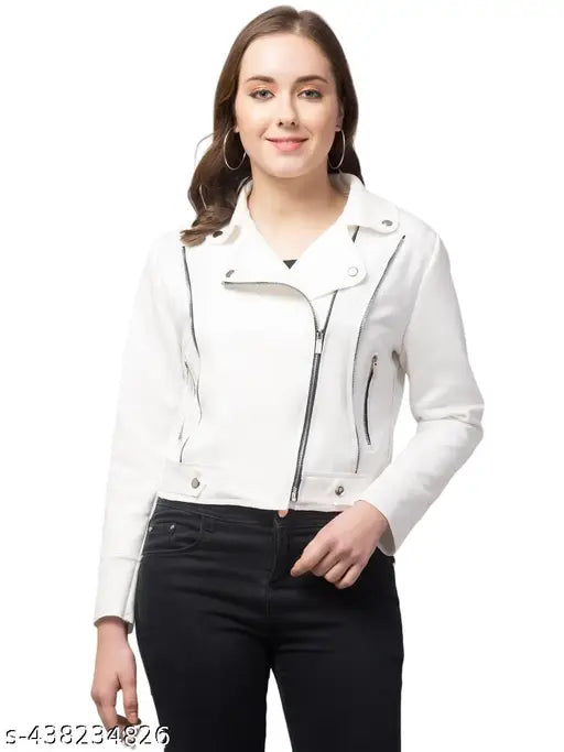 Avyola Women Winter wear Suede Solid Zipper Jacket  Polyester Long Sleeves Jacket