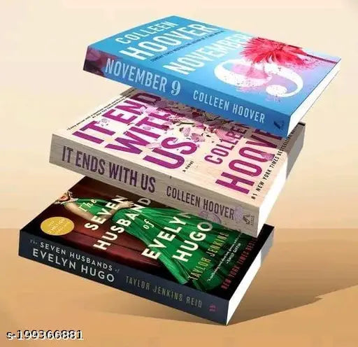 THE SEVEN HUSBANDS OF EVELYN HUGO BY TAYLOR JENKINS REID + IT ENDS WITH US + NOVEMBER 9 BY COLLEEN HOOVER