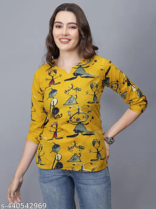 etraana Women Printed Flared Kurta