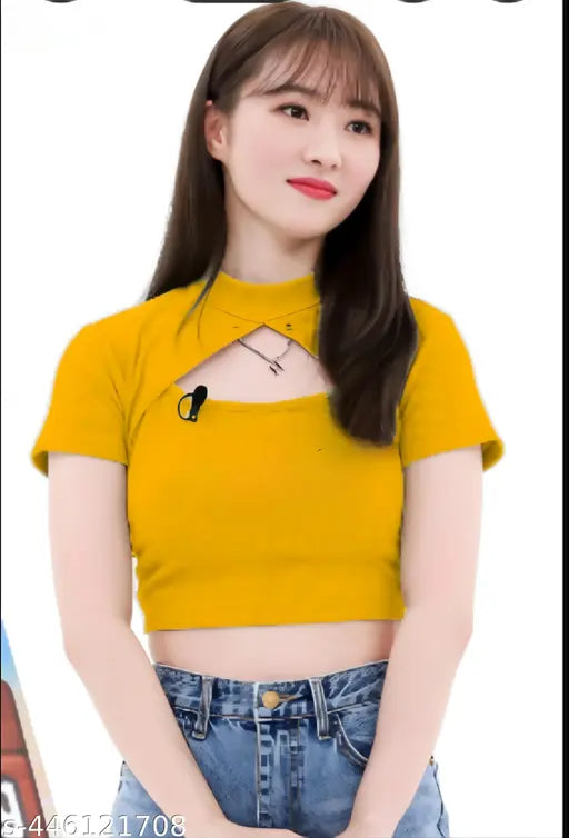 Nyra Cut Front Crop  Top Latest Trending