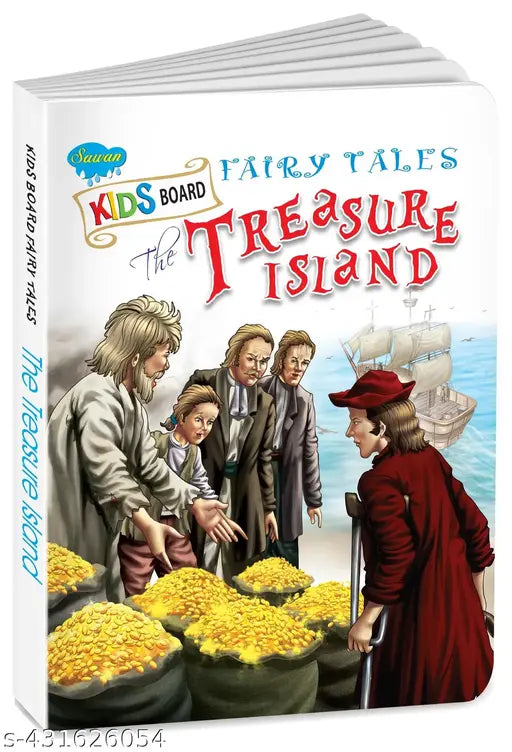 The Treasure Island board book for kids : Moral story book for kids  Educational board books  children story book (Hardcover).