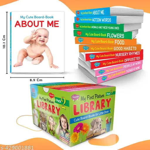 Gift Set For Kids Picture Library Box : Early Learning Picture Book Collections  Essential Board Book   Box Set Of 10 Board Books (Board book  Sawan)