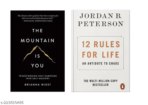 THE MOUNTAIN IS YOU BY BRIANNA WIEST + 12 RULES FOR LIFE AN ANTIDOTE TO CHAOSJORDAN B. PETERSON