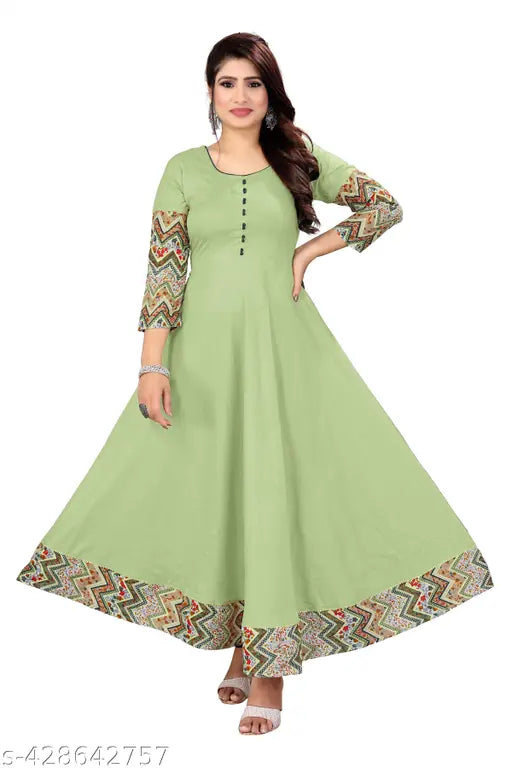 Ashima Designer Long Solid Border Tussle Tie Anarkali Designer Gown