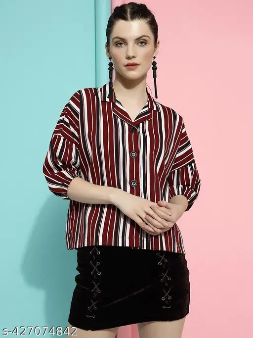 Women's Crepe Printed Resort shirt