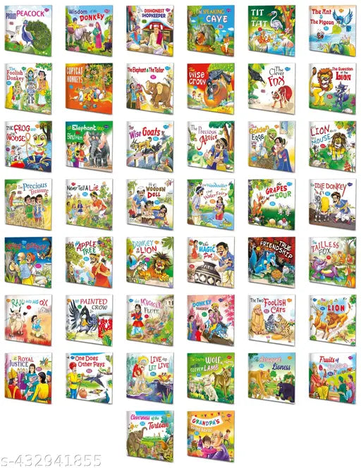 Complete combo of moral stories for children : Moral tales for kids  Educational storytelling book  story book collection - Combo of 44 story books.