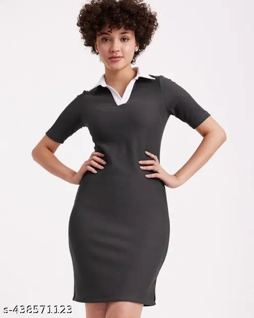 American design collar dress for girls and womens black