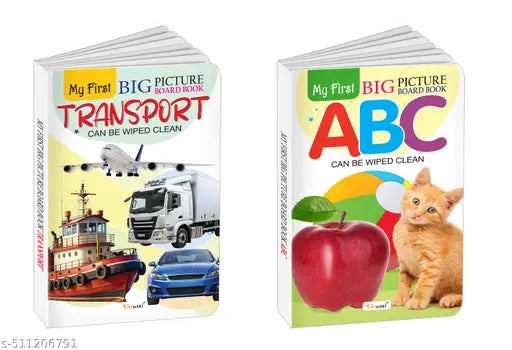My First Big Picture Board Book ABC and Transport : Educational books for preschoolers  Interactive toddler knowledge books  Kids educational board books - Pack of 2 board books