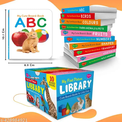 Gift Set For Kids Picture Library Box : Early Learning Picture Book Collections  Essential Board Book   Box Set Of 10 Board Books (Board book  Sawan)