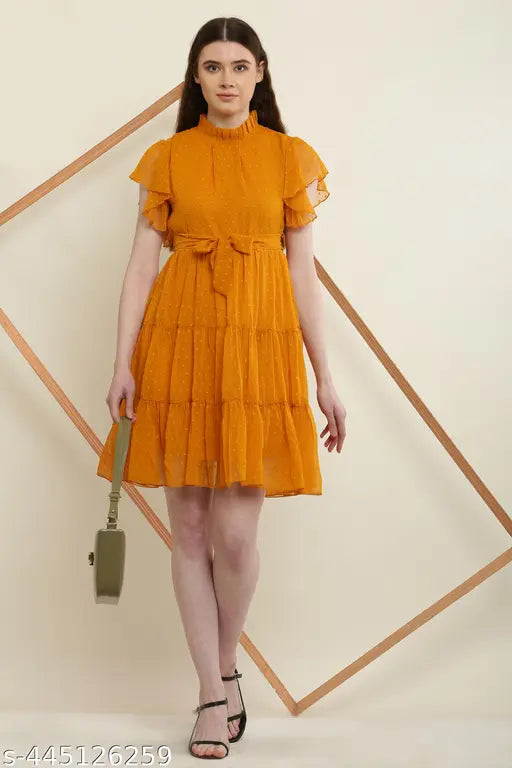 HF plain mustrad dress