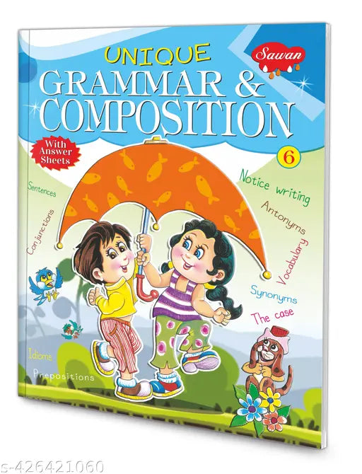 Unique Grammar & Composition – 6 Book for kids : English grammar book  Learning book for kids  Grammar book for kids  Educational book for kids.