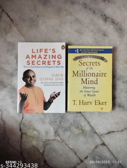 Life's Amazing Secrets + Secret Of The Millionaire Mind ( English  Paperback  Gaur Gopal Das  T Harv Eker)