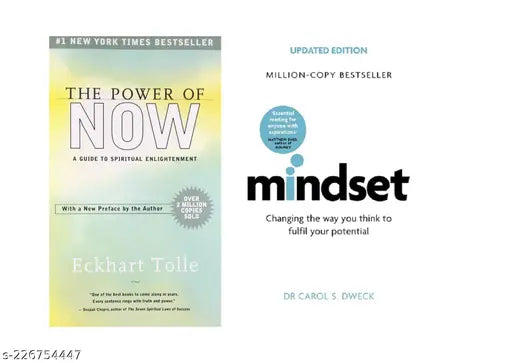 THE POWER OF NOW  BY ECKHART TOLLE + THE MINDSET  BY DR CAROL S DWECK