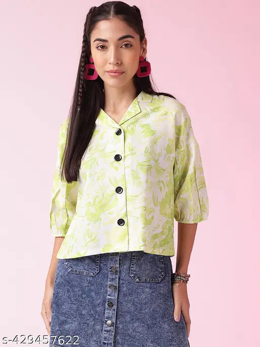 Women's Cotton Printed Casual Resort Shirt