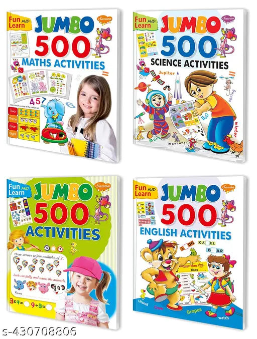 Educational activity books for kids  Fun learning activity books for kids - Set of 4 activity books for kids.