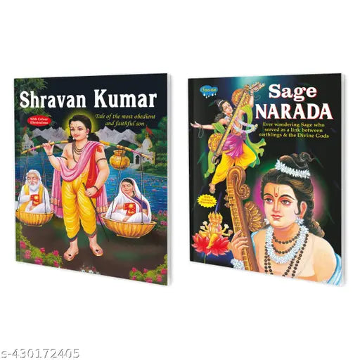 Sharavan Kumar and Sage Narada Story books : Bedtimes stories for kids  Learning Storybooks  Historical story books for kids - Set of 2 story books.