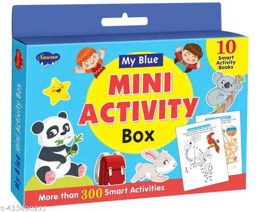 My blue mini activity box : Kids Activity Book  Kids Colouring Book  Learn and Plan Books - Set of 10 Books.