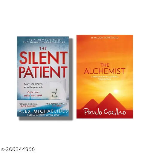 SILENT PATIENT BY ALEX MICHAELIDES +  THE ALCHEMIST BY PAULO COELHO