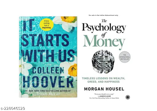 IT STARTS WITH US BY COLLEEN HOOVER +PSYCHOLOGY OF MONEY BY MORGAN HOUSEL