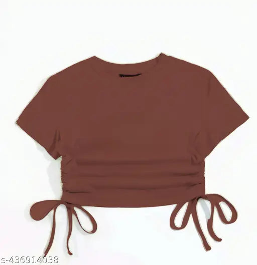 Side Dori Short Sleeve Fashionable Top For Woman