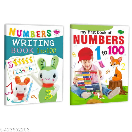 My First Book of Numbers 1 to 100 and Numbers Writing Book 1 to 100 books : Number learning workbook  Learning numbers activity book  Writing skills book - Pack of 2 books.