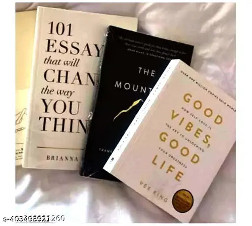 101 essays that will change the way you think & The Mountain  & Good Vibe Good Life ( English  Paperback)