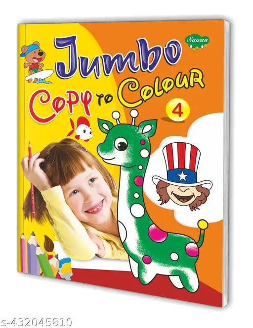 Jumbo Copy to Colour–4 book for kids : Educational colouring book for kids  Colouring activity book for kids  Colouring book for kids