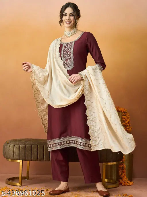 MOKOSH Womens Heavy Dupatta Kurta Set