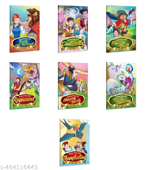 Timeless Stories : A Set of 7 Classic Fairy Tales -  Cinderella  Puss in Boots  The Ugly Duckling  Rapunzel and more - Fairy Tale book for kids  Children early learning story books