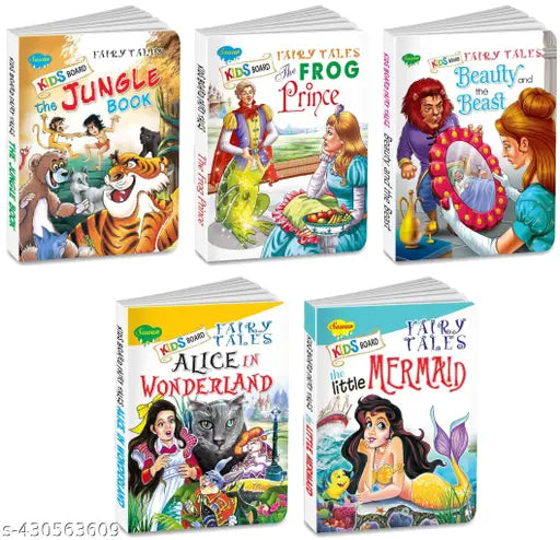 The Jungle Book  Alice in Wonderland  The Frog Prince  Beauty and the Beast and The Little Mermaid board books for kids