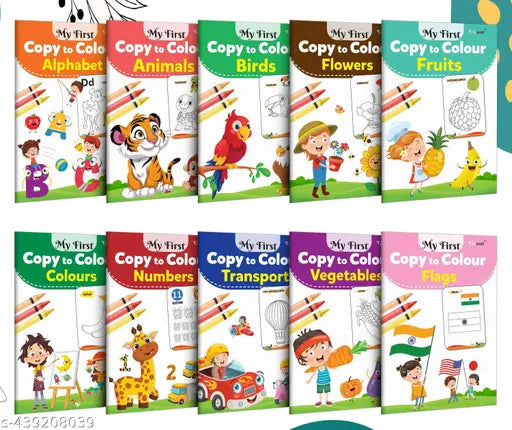 My first Colouring Combo : Kids first Colouring little library  Colouring book for kids  Early learning books  Picture book collection  Combo Of 10 Colouring Books