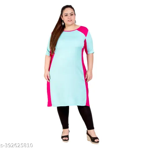 Playful Rayon Plus Size  Kurti by FAZZN