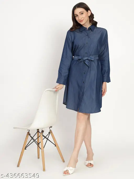 Woman denim dress