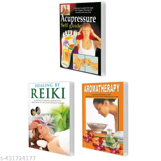 Acupressure Self Guide  Healing By Reiki and Aroma Therapy Book : Acupressure Self-Help Guide  Body Healing Book  Aromatherapy Book - Set of 3 Health and Fitness Books.
