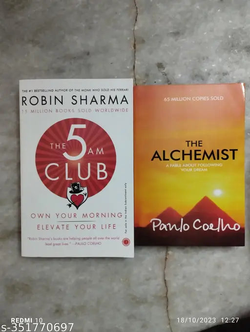 The 5 AM Club +  The Alchemist (English  Paperback   Robin Sharma  Paul Coelho)