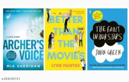 Best Combo Of 3 books :- Archer Voice + Better Than The Movies + The Foult In Our Stars (English  Paperback  Mia Sheridan   Lynn Painter   John Green)