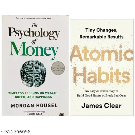 ATOMIC HABIT + PSYCHOLOGY OF MONEY. MIND BUILD BOOKS.