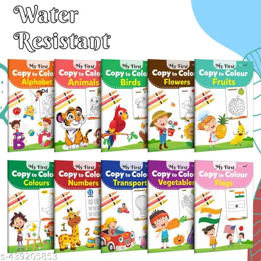 Essential Book Of All In One Coloring Set : My First Picture Library Set  Educational Picture Coloring books for toddlers  Collection of 10 Coloring books